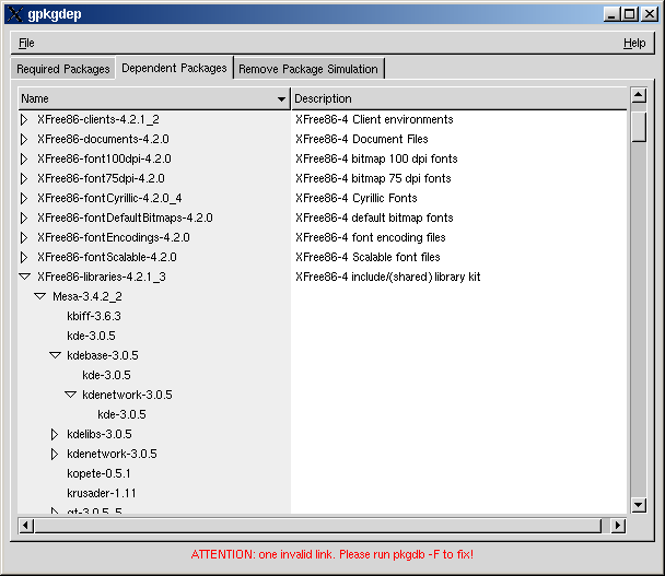 dependent tab